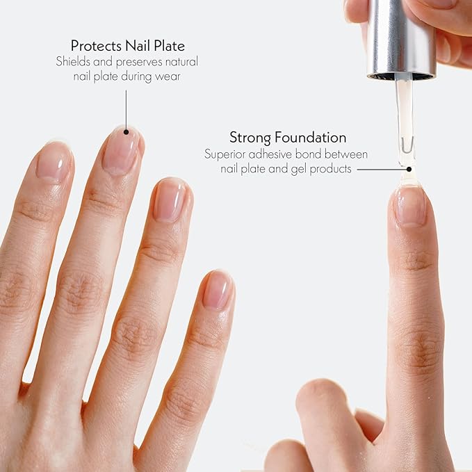 KUPA GelFinity Gel Base Coat, Superior Adhesive Bond for Long-Lasting Nail Polish, Professional UV/LED Soak-Off Foundation 0.5 Fl Oz