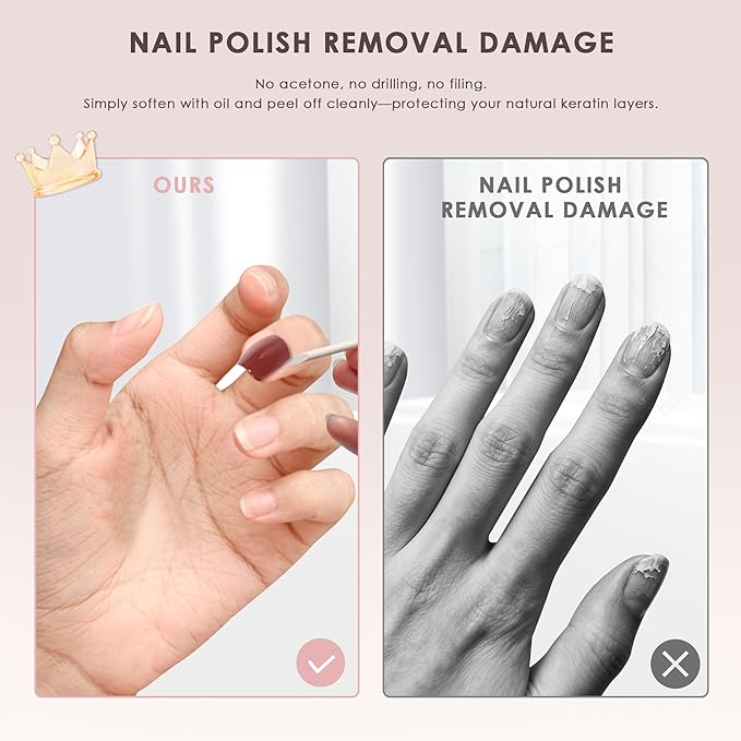 Semi Cured Gel Nail Strips – Real Gel Nail Polish Wraps for Brittle Nails | Long Lasting Easy Peel-Off Removal | Hema-Free | 20-Piece Spring Floral Salon Sticker Kit with File & Stick