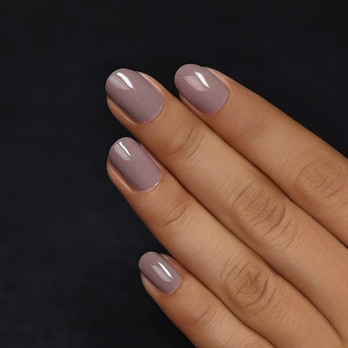 ILNP Coffee Run - Creamy Mocha Neutral Nude Nail Polish, Subtle Holographic, Chip Resistant, 7-Free, Non-Toxic, Vegan, Cruelty Free, 12ml