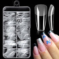 240pc Medium Gel Nail Tips Coffin Fake Nails Clear Press ons Nail, Medium Coffin Nails Tips Acrylic Nails Extension Soft Gel Nails Tip Full Cover False Nail Clear Artficial Fingernail