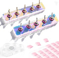 Nail Stand For Press Ons, Nail Holder For Painting Nails With A Heart Shape Acrylic Nail Stand, Easy-To-Clean Press On Nail Stand Nail Art Practice Nail Dispaly Home DIY Salon Supplies (Aurora)