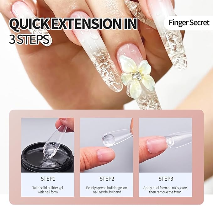 3D Gel Nail Art Kit-Mocha Nude Solid Builder Gel for Nails 3D Sculpting Carving Building Modeling Hard Extension for Beginner DIY Salon at Home Cured Needed