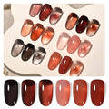 GAOY Jelly Gel Nail Polish of 6 Transparent Milker Nude Brown Red Pink Colors Sheer Gel Polish Kit for Salon Manicure and Nail Art DIY at Home