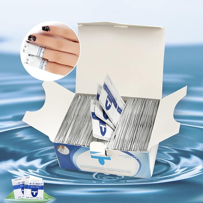 200 PCS Nail Gel Remover Pads, UV Nail Extension Gel Cleaning Wipes Kit for Easy Application