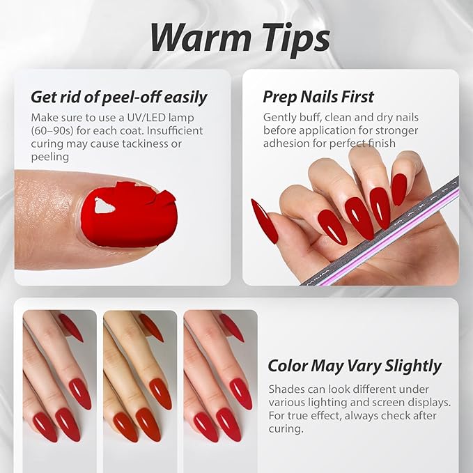 Makartt Ultra Pigmented One-Coat Red Gel Nail Polish 15ml One N'Done Gel Polish Soak Off High-Gloss Ceramic Shine, Salon-Grade UV Nail Art Manicure DIY Salon Home