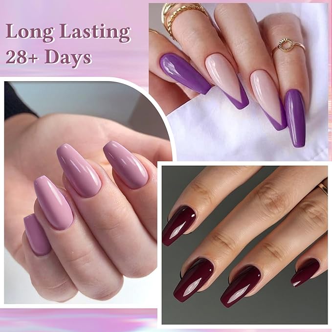 Gel Nail Polish Kit- Long Lasting 18 Trendy Colors Nail Polish, Quick Dry Soak Off UV/LED Lamp Gel for Home & Salon, Women & Teens