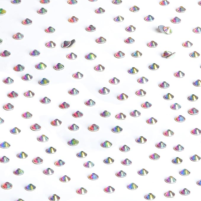 NCB 144pcs Hot-fix Rhinestones Bulk Crystal Hot Fix Rhinestones for Crafts Clothes DIY Decoration (Crystal AB, SS50 10mm)