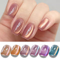 Double Rhythm 6 Colors Cat Eye Gel Polish Set Shimmer Glitter with Magnet Holographic Reflective Magnetic UV Nail Art Kit (6-Kit 43)