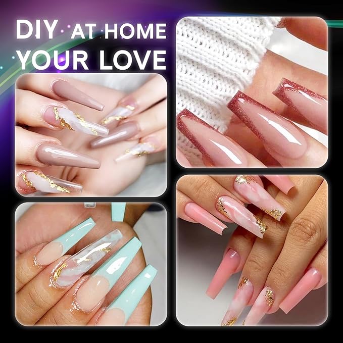 Flattened No C Curve, XXL Coffin Nail Tips, Half Matte Clear Half Cover Coffin Flat Tips for Acrylic Nails Salons Home DIY Extensions(12 Sizes 240PCS)