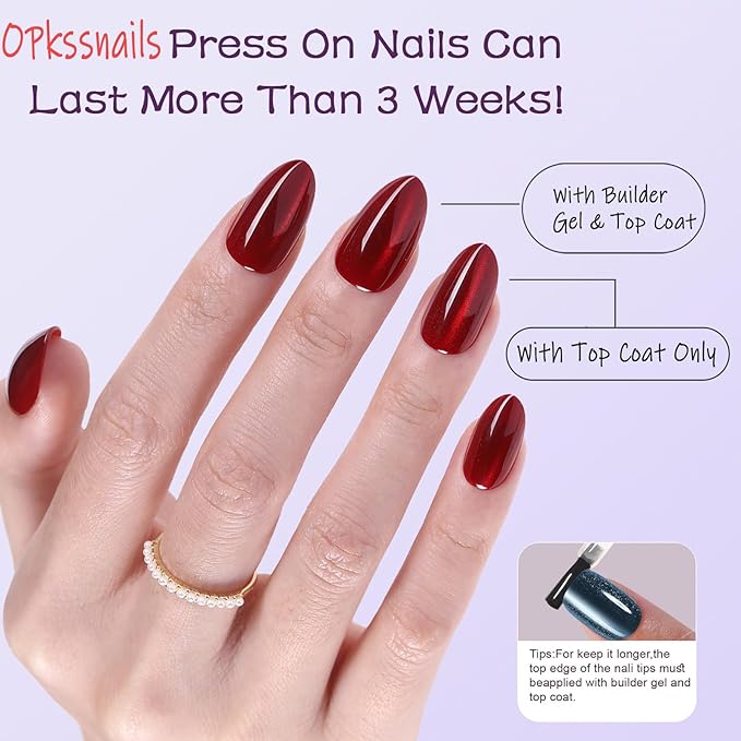 Press on Nails Short Almond, 150pcs Cat Eye Press on Nails, Soft Gel Fake Nails, Reusable & Natural Acrylic False Nails for Women and Girls Stick on Nails in 15 Sizes