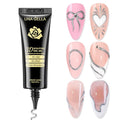 UNA GELLA Metallic Silver 3D Gel Nail Art 15g, No Wipe Sculpting Gel Polish for Nail Designs, Charms and Gems Decoration, Lamp Curing Required DIY Art Salon at Home