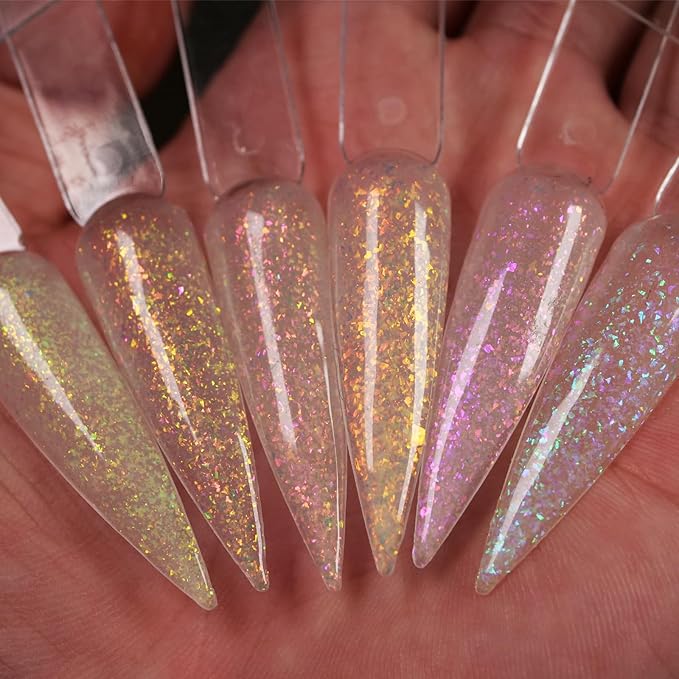 Glow in the dark Opal Gel Nail Polish 6 Colors Set Color Changing Semi Clear Gel Polish (GP014)