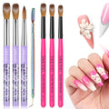 SAVILAND Acrylic Nail Brush Set: 6PCS Brushes for Acrylic Powder Application, Nail Art Extension, 3D Carving, Home Salon