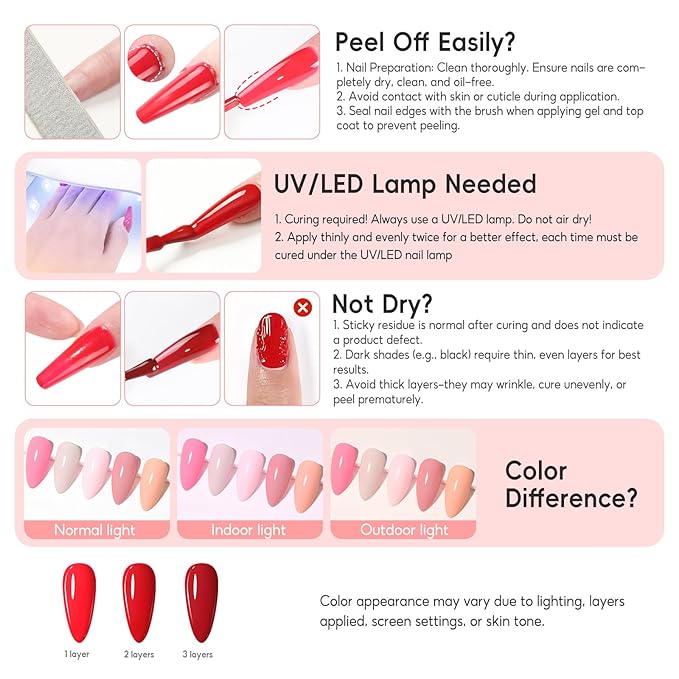 COSCELIA 40PCS Gel Nail Polish Set, 7ml 35 Colors Gel Polish with 5pcs Top and Base Coat Nude White Pink Red Blue Spring Colors All Seasons Nail Art Manicure Starter Kit Gifts for Women