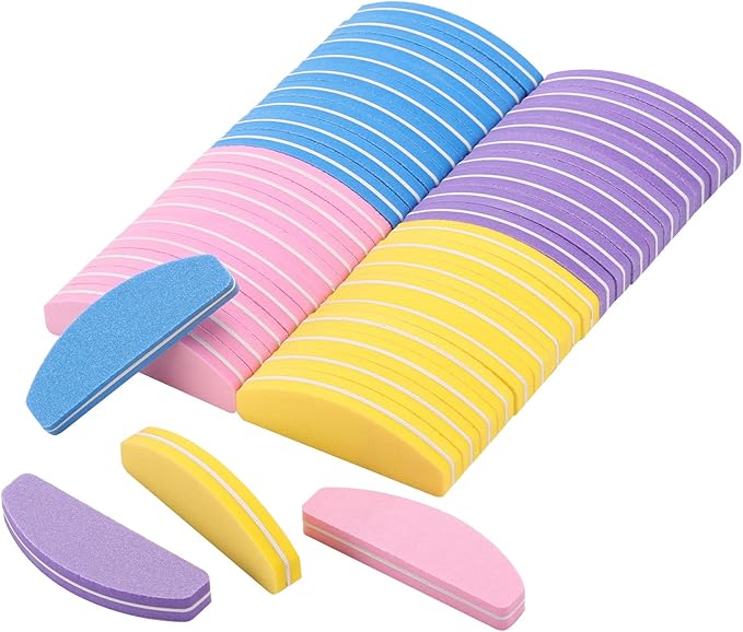 40 Count 100/180 Grit Mini Nail Buffer Block Small Nail Files for Acrylic and Natural Nails