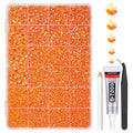 Neon Orange AB Resin Rhinestones w B7000 Jewelry Glue for Bedazzling Crafting 2mm-6mm Flatback Jelly Stones Diamonds Gems Bedazzler Kit Charms for Nails Face Eyes Makeup Tumblers Bottles Crafts
