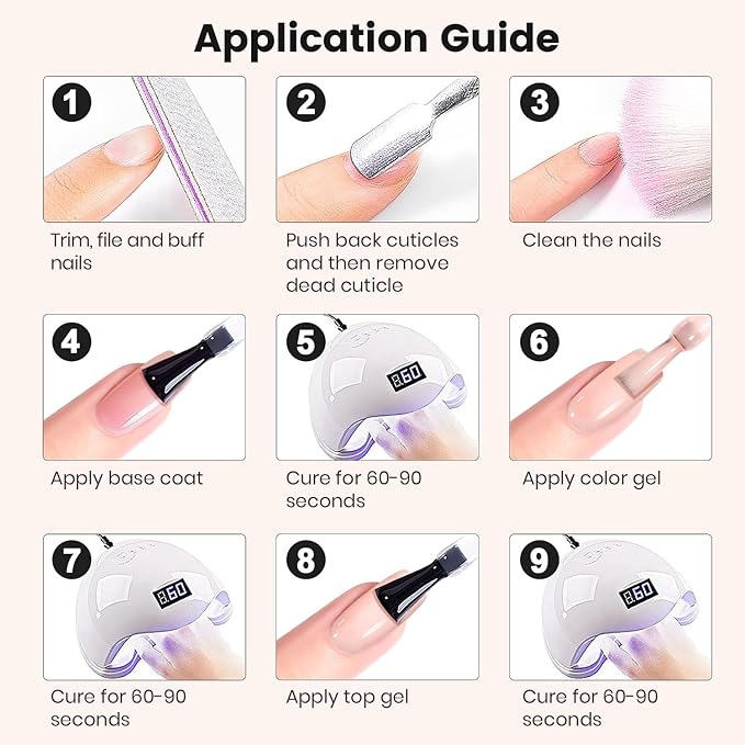 RARJSM Clear Fiber Glass Rubber Base Gel Nail Polish for Repair Broken Nails Strengthener Gel Base Coat Transparent Brush on BuildingGel in a Bottle Soak Off UV LED Curing Requires 15ml Salon Home