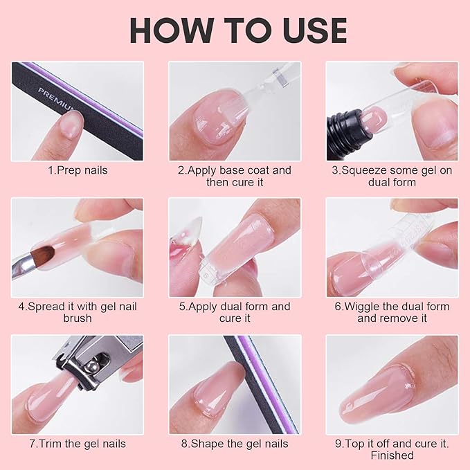 Makartt Poly Nail Gel, Hema-Free Builder for Extension, Coral Pink, 50 ML Poly Strengthener Hard Gels for Trendy Design-Long-Lasting and Easy to Use Manicure