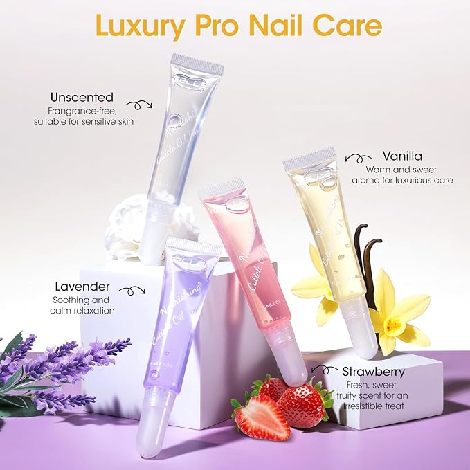 Gellen Cuticle Oil Pen for Nails, Vanilla Nourishing Nail Growth Oil, Jojoba & VE, Soften Cuticles Nails Strengthening, Leak-free Brush Applicator, Pro Nail Care for Brittle Dry Hands