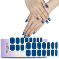Semi Cured Gel Nail Strips – Real Gel Nail Polish Wraps for Brittle Nails | Waterproof Long Lasting Easy Peel-Off Removal | Hema-Free | Jelly Solid Light Blue Salon Kit with File & Stick