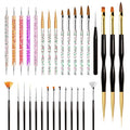 MelodySusie 31Pcs Nail Art Brushes Nail Art Tool Set,Nail Dotting Tools Striping Nail Art Brushes for Liner Brushes Nail Drawing Pen For Nail Design for Home and Salon Use