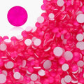 Neon Rose Flatback Rhinestones, Glass Rhinestones for Nail Art and Craft, Glue Fix, Loose Crystal Gemstones(Neon Rose, SS12, 1440pcs, 2.9-3.0mm)