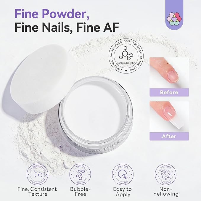 SAVILAND Acrylic Nail Kit Low Odor: Bio-Sourced Nail Kit Acrylic Set with Bio-Based Keratin Clear Powder and Liquid Set Size 12 Kolinsky Brush File Forms & Tools for Professionals Home Salon Manicure