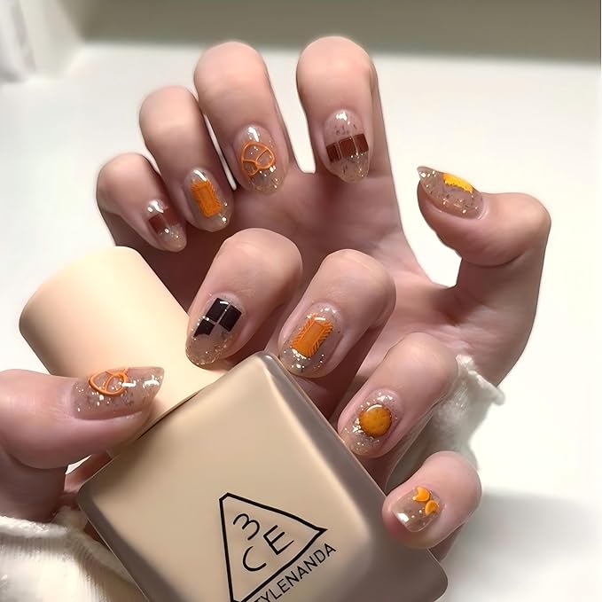 Dedyel Food Nail Art Stickers 3D Cake Dessert Donut Ice Cream Cookies Fruit Bread Self-Adhesive Nail Stickers for Women Girls Kids