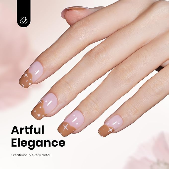 beetles Gel Polish Hema Free Brown Gel Nail Polish Soak Off Uv LED Nail Lamp 15ml DIY Home Manicure Salon Gift for Women Beyonce Caramel