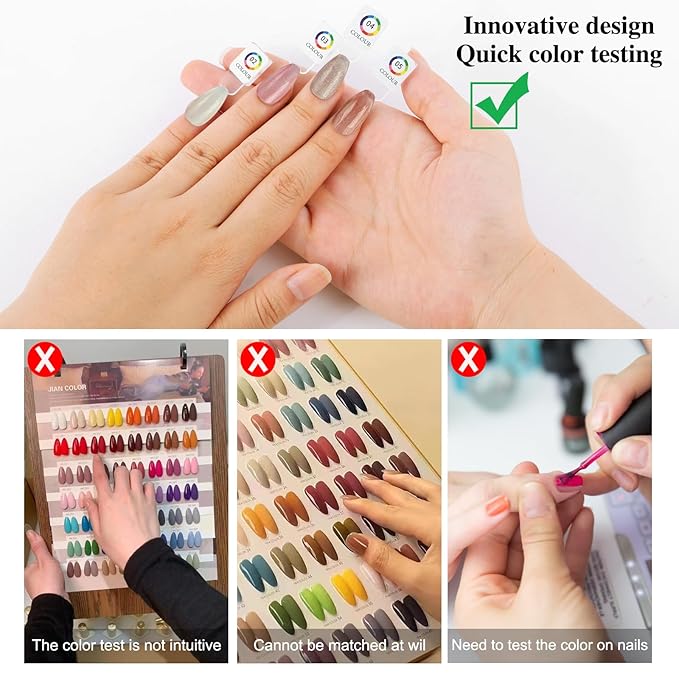Acrylic Magnetic Nail Color Book Inside Page & Magnetic Nail tips,Premium Acrylic False Nail Tips for Gel & Regular Polish, Durable, Easy to Color,Perfect for Nail Practice & Professional Use