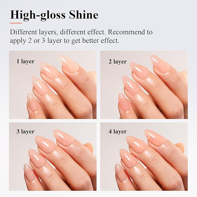Imtiti Jelly Gel Polish, 15ML Sheer Peach Coral Orange Jelly Gel Nail Polish Translucent Spring Summer Nail Gel Polish LED UV Gel Nail Polish for Nail Art DIY Manicure