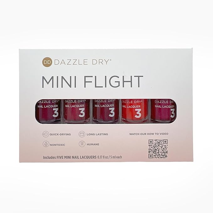 Dazzle Dry Mini Flight - Best of Reds - 5 Mini Lacquers