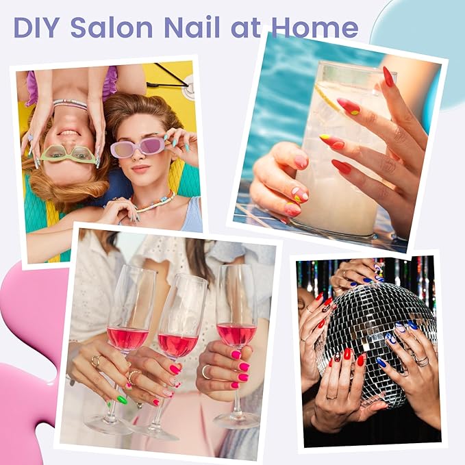 Medium Almond Nail Tips: 240PCS Soft Gel Clear Almond Pre-Shaped Nails Tips, 12 Sizes Full Cover Fake Press on Nails for Acrylic Nail Tip Home DIY Salon Nails
