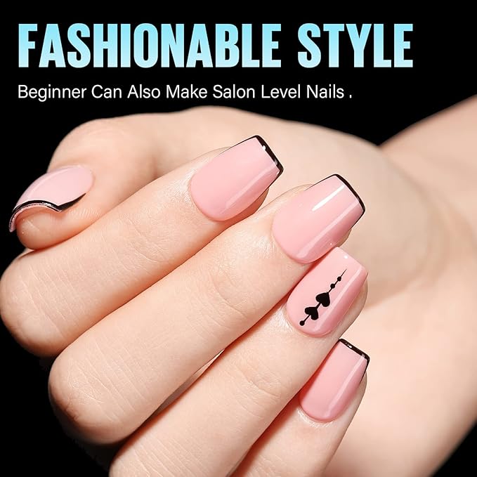 TOMICCA Short Coffin Nail Tips, 15 Sizes Full Cover Double Sided Matte Gel Nails, 240Pcs Acrylic Soft Pre Shaped Nail Tips Set for Nails Professional