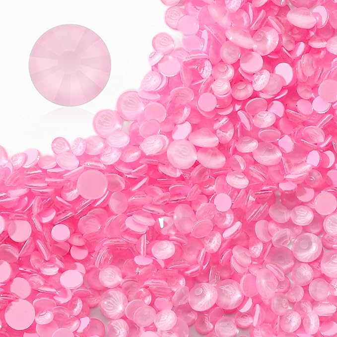 Mocha Rose Flatback Rhinestones, Glass Rhinestones for Nail Art and Craft, Glue Fix, Loose Crystal Gemstones(Mocha Rose, SS20, 1440pcs, 4.6-4.8mm)