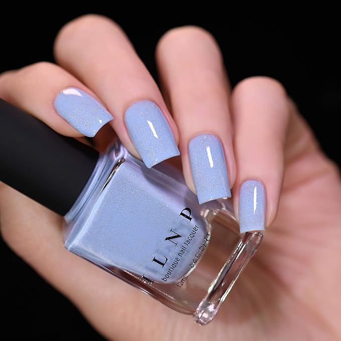 ILNP Carried Away - Creamy Periwinkle Blue Holographic Jelly Nail Polish
