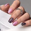 CurvLife Press On Nails – 30Pcs Soft Gel Fake Nails, Reusable Glue On Nail Kit with Adhesive Tabs, Natural Fit & Salon-Quality for Women & Girls (Violet Mirage)