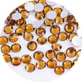 720 Pcs SS30 6mm Flatback Rhinestones for Nails Art Crafts Glitter Round Gems Coffees DIY Clothes Shoes（Coffee Yellow)