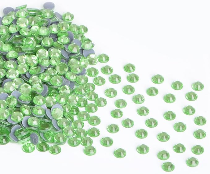 144 Pieces SS30 Peridot Hotfix Rhinestones Flatback Round Crystal Glass Rhinestones Gems for Crafts Nail Face Art Clothes Shoes Bags DIY
