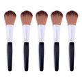 DANNEASY 5pcs Nail Dust Brush Acrylic Nail Brush Cleaner Nail Brushes for Cleaning Dust Nail Clean Up Brush Dip Powder Brush for Makeup Blush Manicure Brush - Black