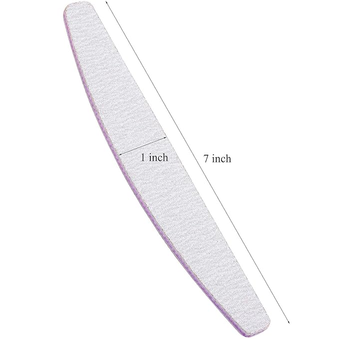 25 Pcs Nail Files 100/150 Grit Double Sided Washable Emery Board for Acrylic Nails Gel Natural Nails