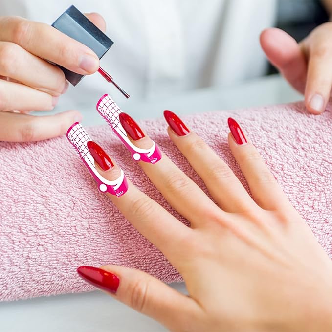 G2PLUS Nail Forms for Gel Builder, 500PCS Nail Extension Forms, Rose Nail Forms for Acrylic Nails, Reusable Nail Tip Guide Stickers for DIY and Home Use Salon Supplies
