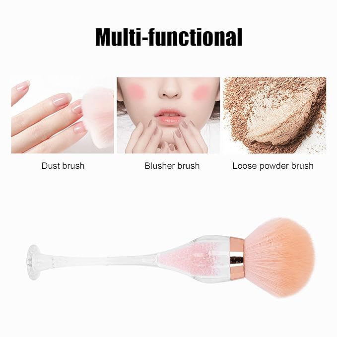 Nail Dust Cleaning Brush, Soft Nail Arts Makeup, Nail Art Powder Remover Brush, Makeup Blush Brushes Not Fall Off, Not Fade with Attracting Appearance and Shape