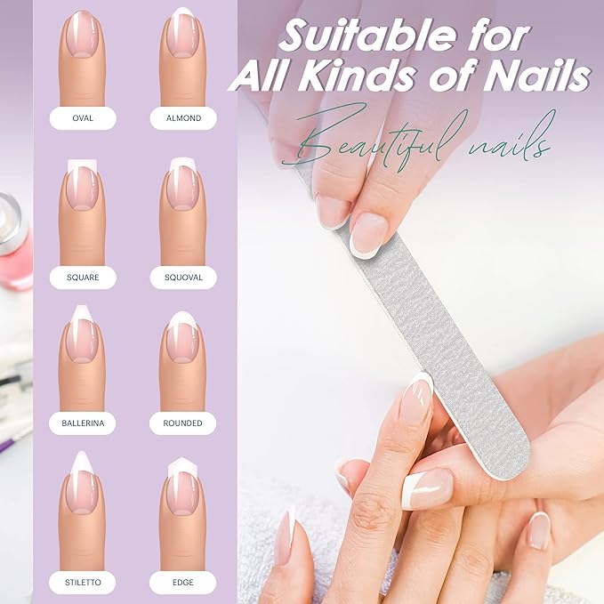 Professional Disposable Zebra Nail Files 100/180 Grit 5" Double Sided Emery Board Manicure Pedicure Tools 50Pcs