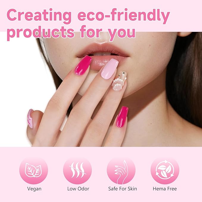 Pink Gel Nail Polish Set 6 Colors,Hot Pink Tones Neon Pink White Gel Polish Magenta Light Soft to Dark 2026 All Seasons LED Nail Art for Nail Lovers Gift Salon DIY Starter Kit