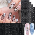 JERCLITY 10 Sheets Airbrush Stencils Nail Stickers for Nail Art Self-Adhesive Heart Butterfly Flower Snowflake Star French Tip Nail Decals Stencils Tool for Women Girls Manicure Accessories
