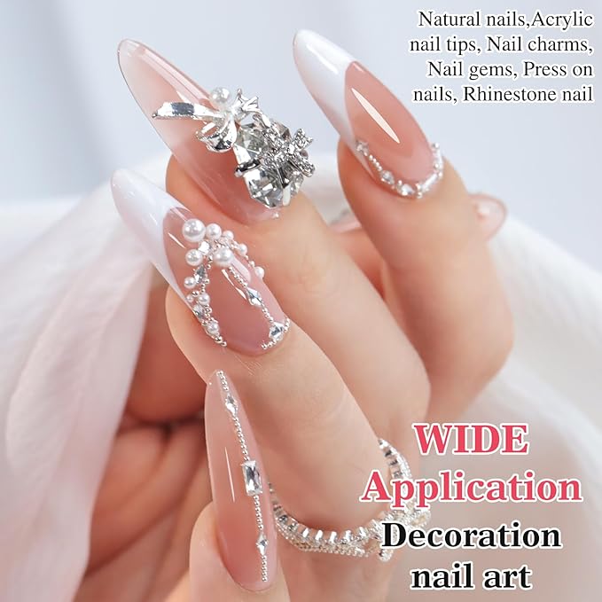 Double Rhythm 1.4 Oz Rhinestone Glue for Nails Gel Glue Design 3D Art Jewels Charm Gem Decoration 40ML Salon DIY (Rhinestone Glue Clear)