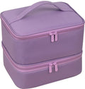 ButterFox Nail Polish Organizer Storage Case, Fits Nail UV Dryer Light and 30-40 Bottles Depending On Bottle Sizes, Nail Supplies Organizer (Lavender Purple)