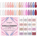 16 Color Acrylic Nail Powder Kit - for DIY Nail French Extensions & 3D Art, No Lamp Needed, Non-Yellowing, Professional Salon Quality, Bubble Free & Long Lasting