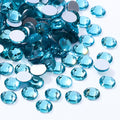 Malachite Blue Flatback Rhinestones, Glass Rhinestones for Nail Art and Craft, Glue Fix, Loose Crystal Gemstones(Malachite Blue, SS30, 288pcs, 6.4-6.6mm)